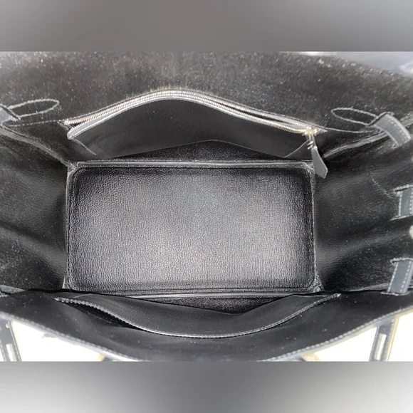 HP🎉RARE HERMÈS BIRKIN BRUSHED PALLADIUM HW EPSOM BLACK LEATHER 35 cm - Picture 16 of 16